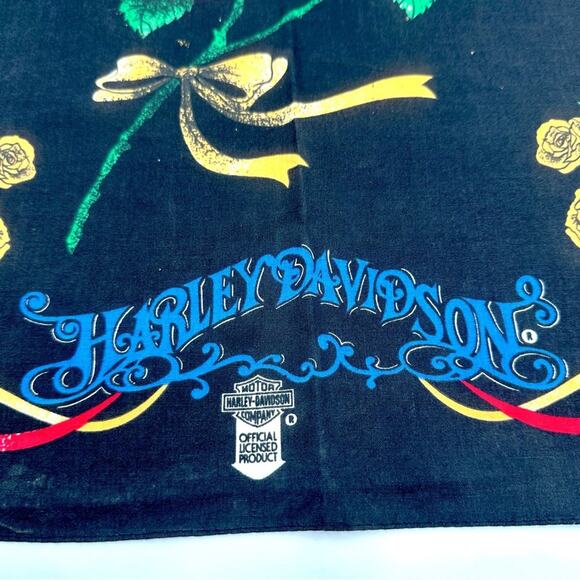 NWOT - HARLEY DAVIDSON NEW collectible square scarf/vandana BLACK - Picture 5 of 7